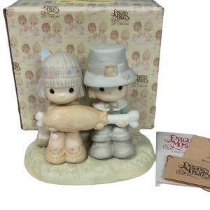 Vtg 1986 Enesco Precious Moments Brotherly Love Figurine 100544 Thanksgiving box
